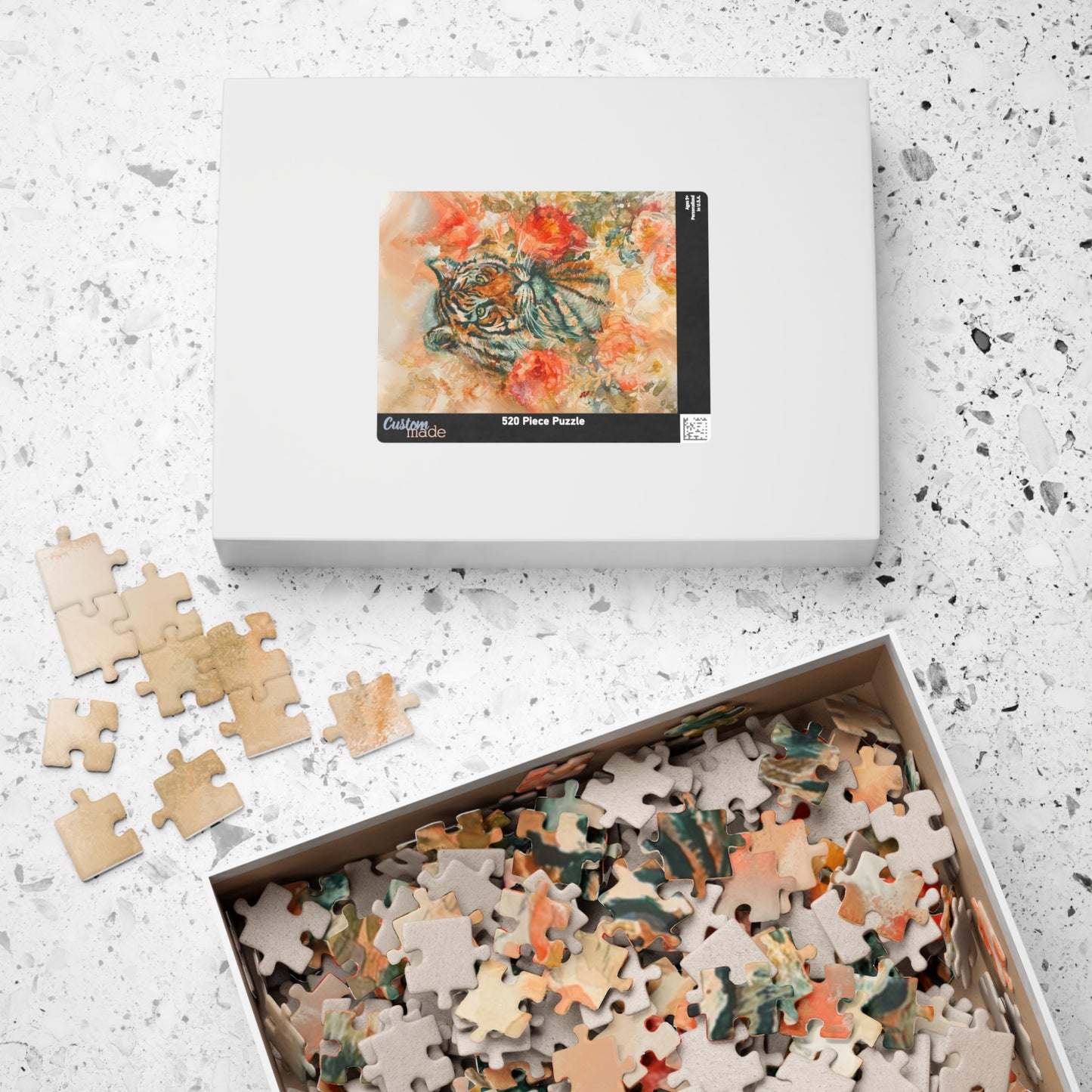 "Petals and Stripes" Puzzle (110, 252, 520, 1014-piece)