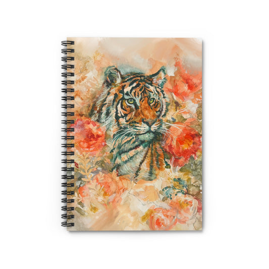 "Floral Majesty" Spiral Notebook - Ruled Line