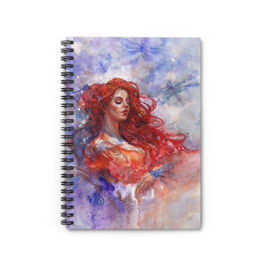 "Dragonfly Dreamer"Spiral Notebook - Ruled Line