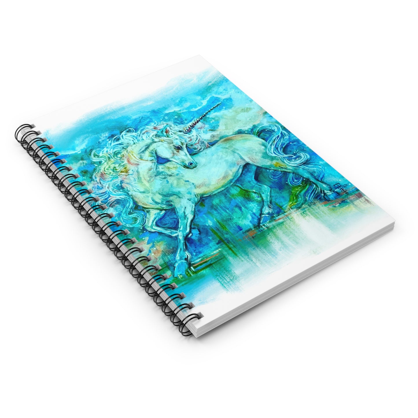 "Renaissance Unicorn" Spiral Notebook - Ruled Line